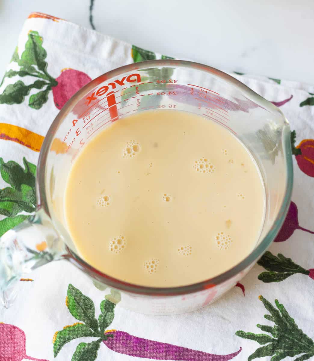 combine wet ingredients in a bowl