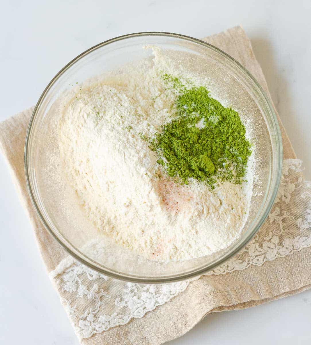 dry ingredients for avocado quick bread