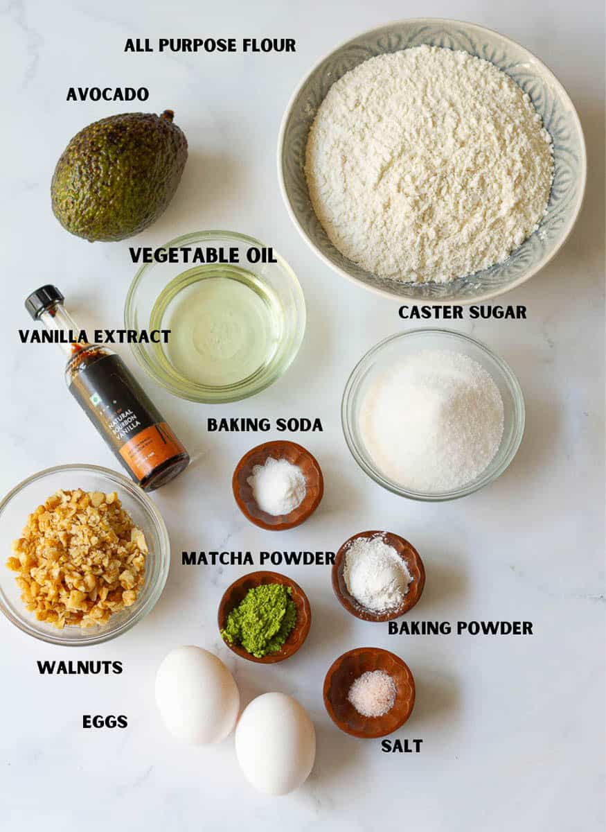 Avocado Bread ingredients