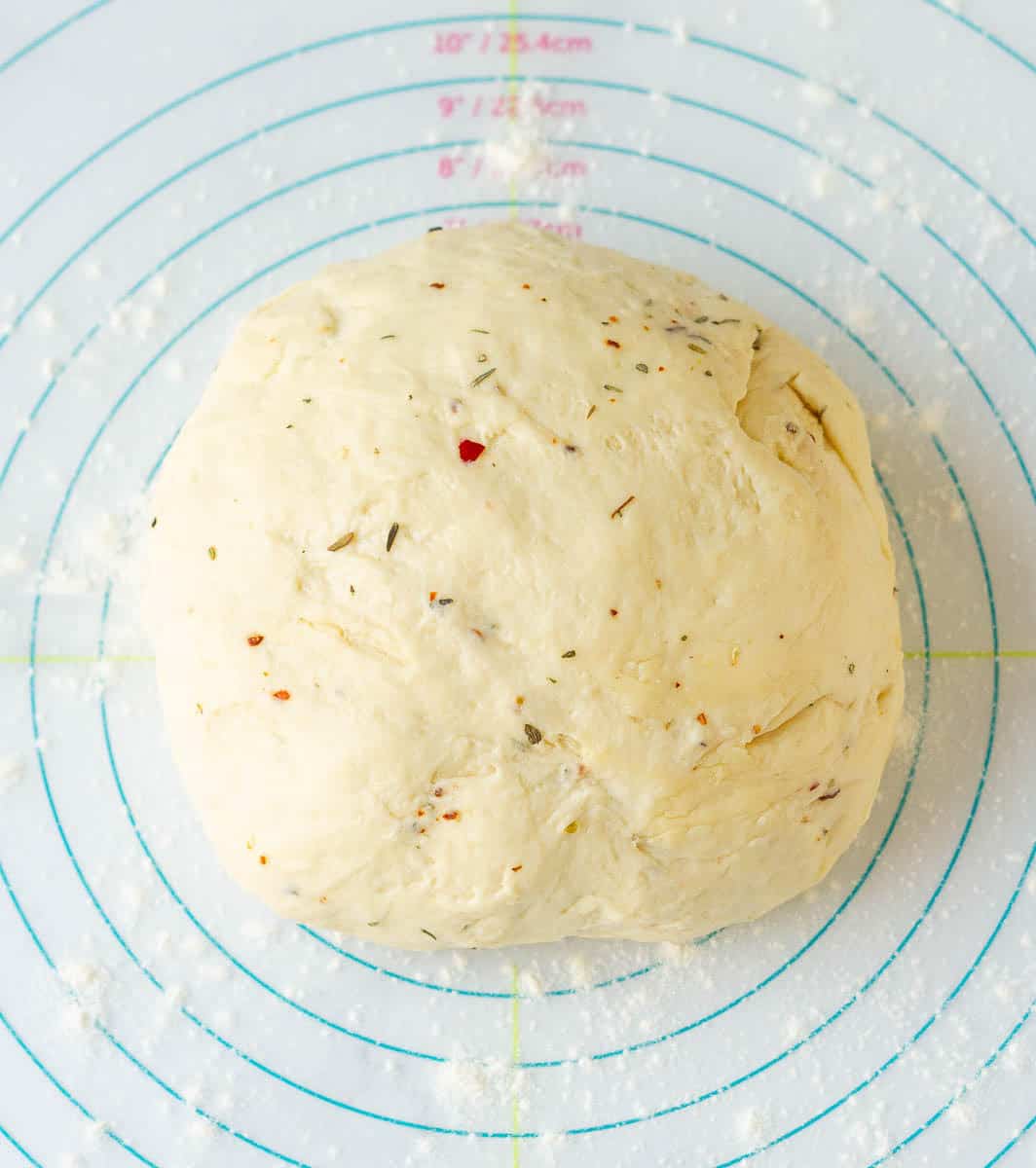 Dough for pull-apart pizza bread.