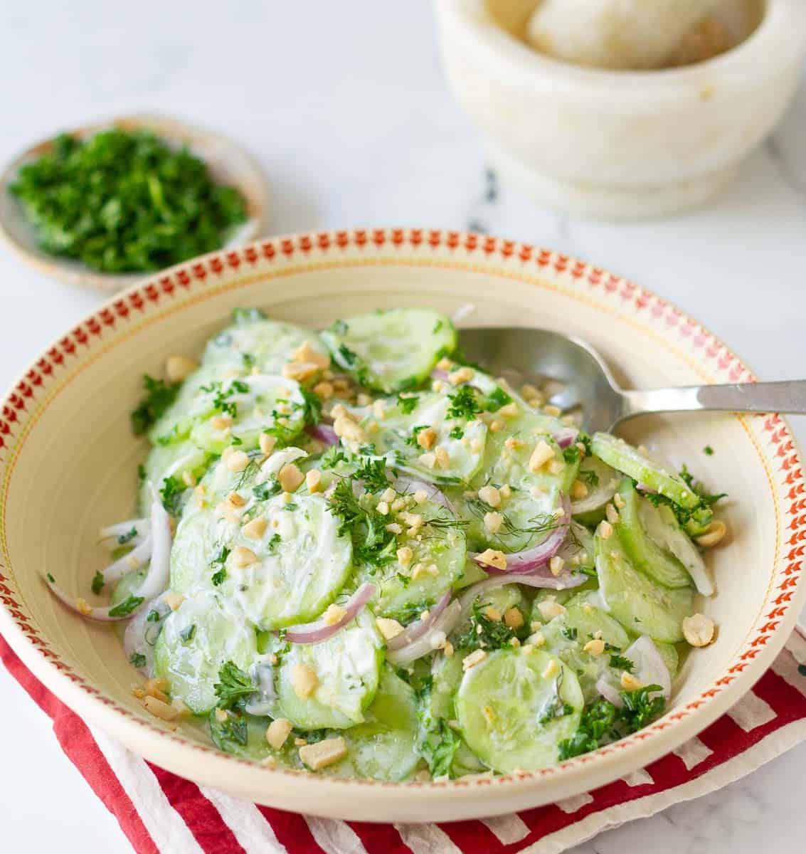 Creamy Cucumber Salad with Greek Yogurt
