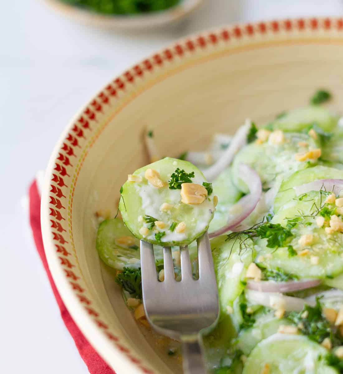 Creamy Cucumber Salad with Greek Yogurt