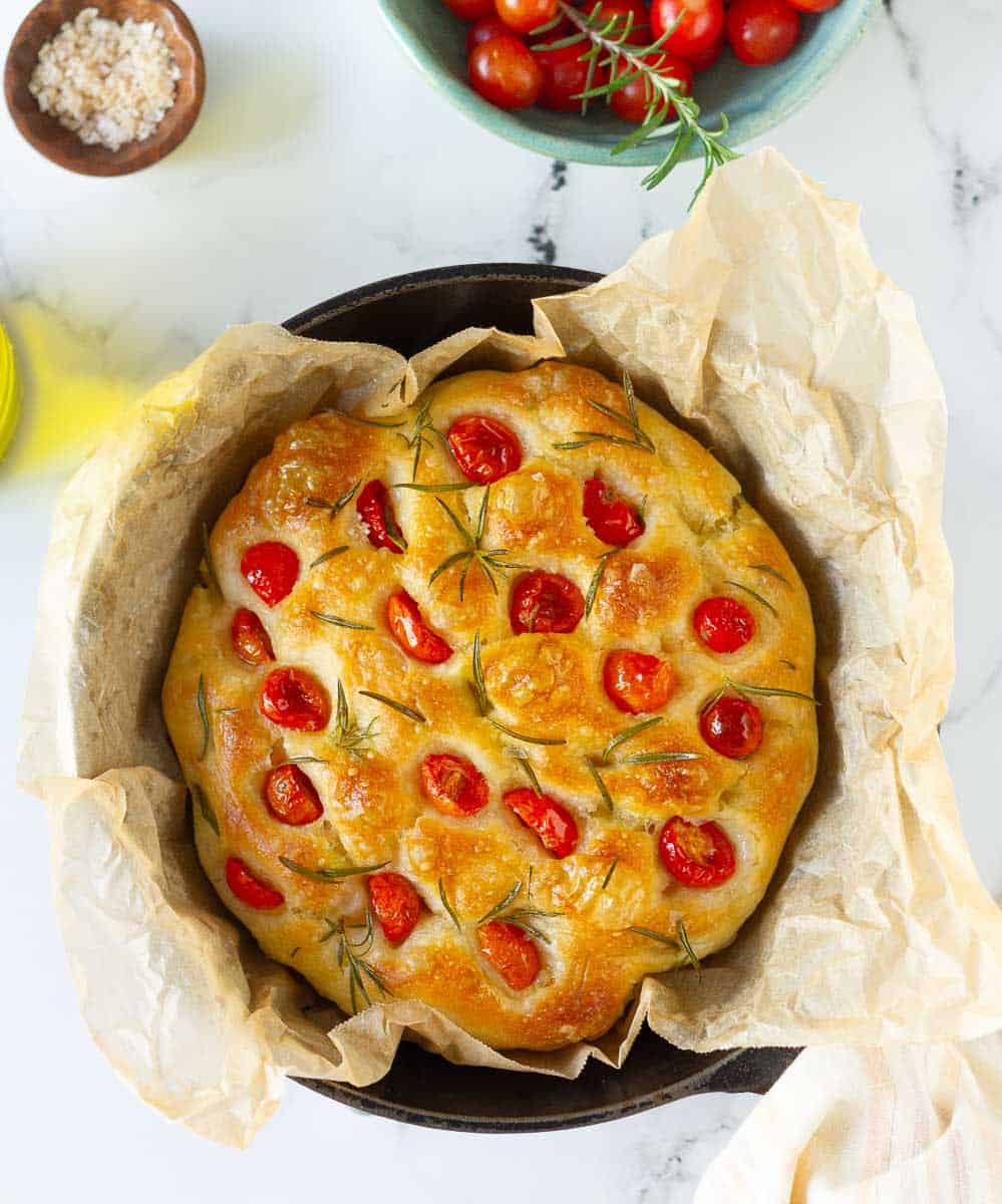 baked mini focaccia