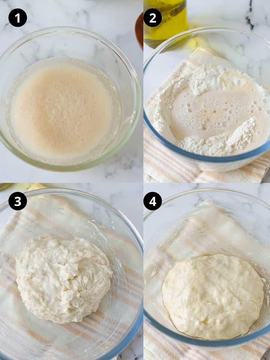 steps for making mini focaccia