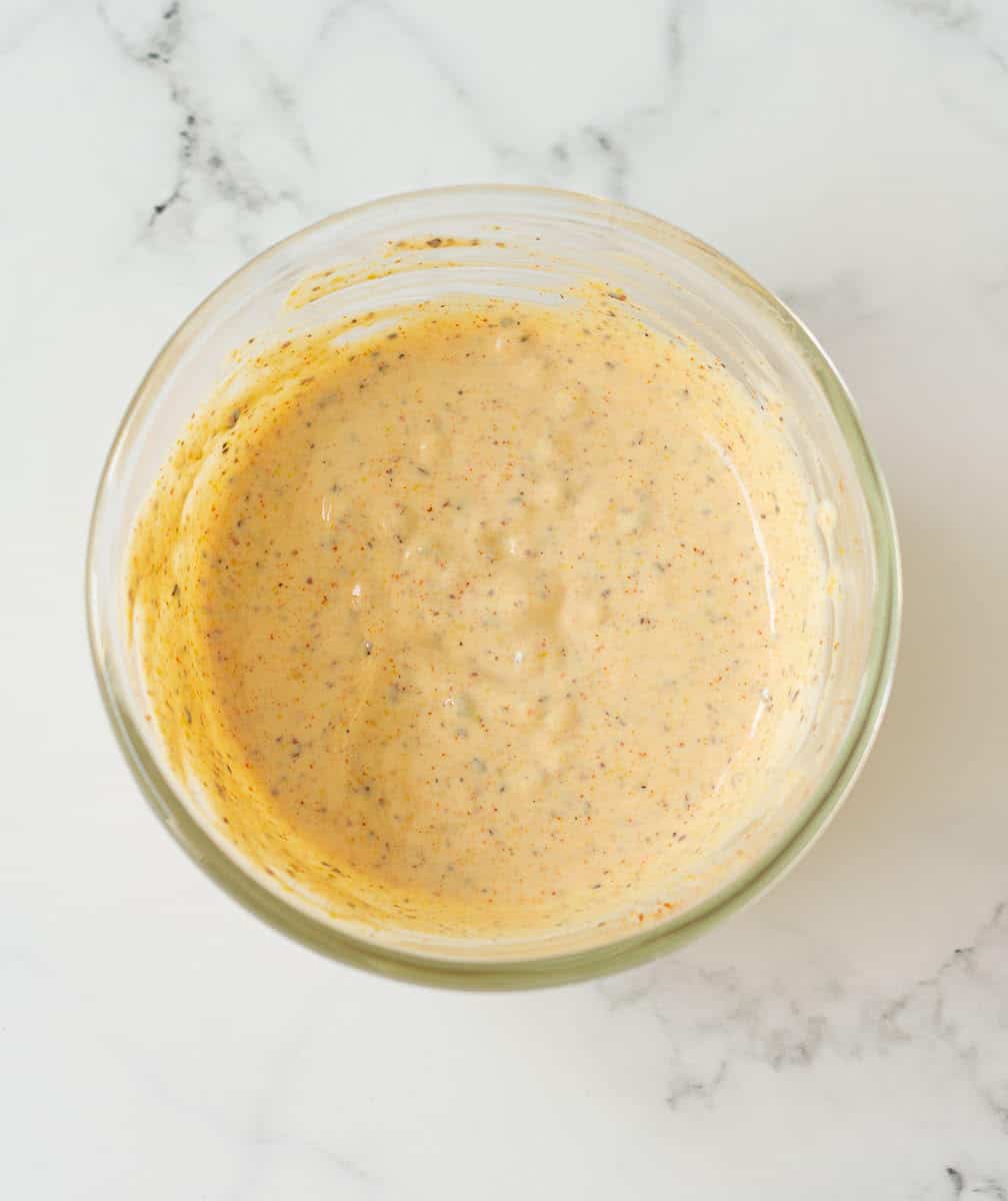 dressing for Easy Avocado Egg Salad (No Mayo)