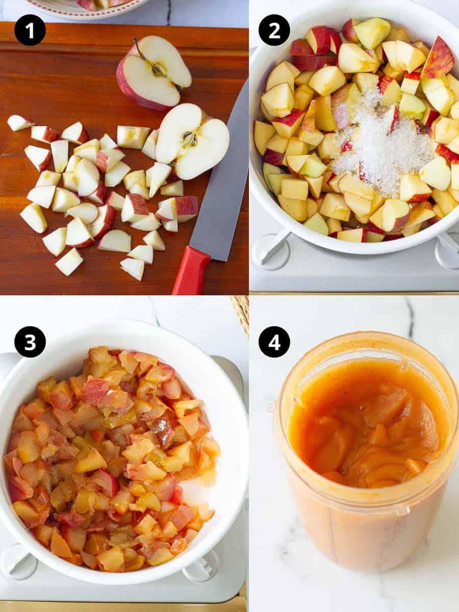 steps for making Stovetop Apple Butter.