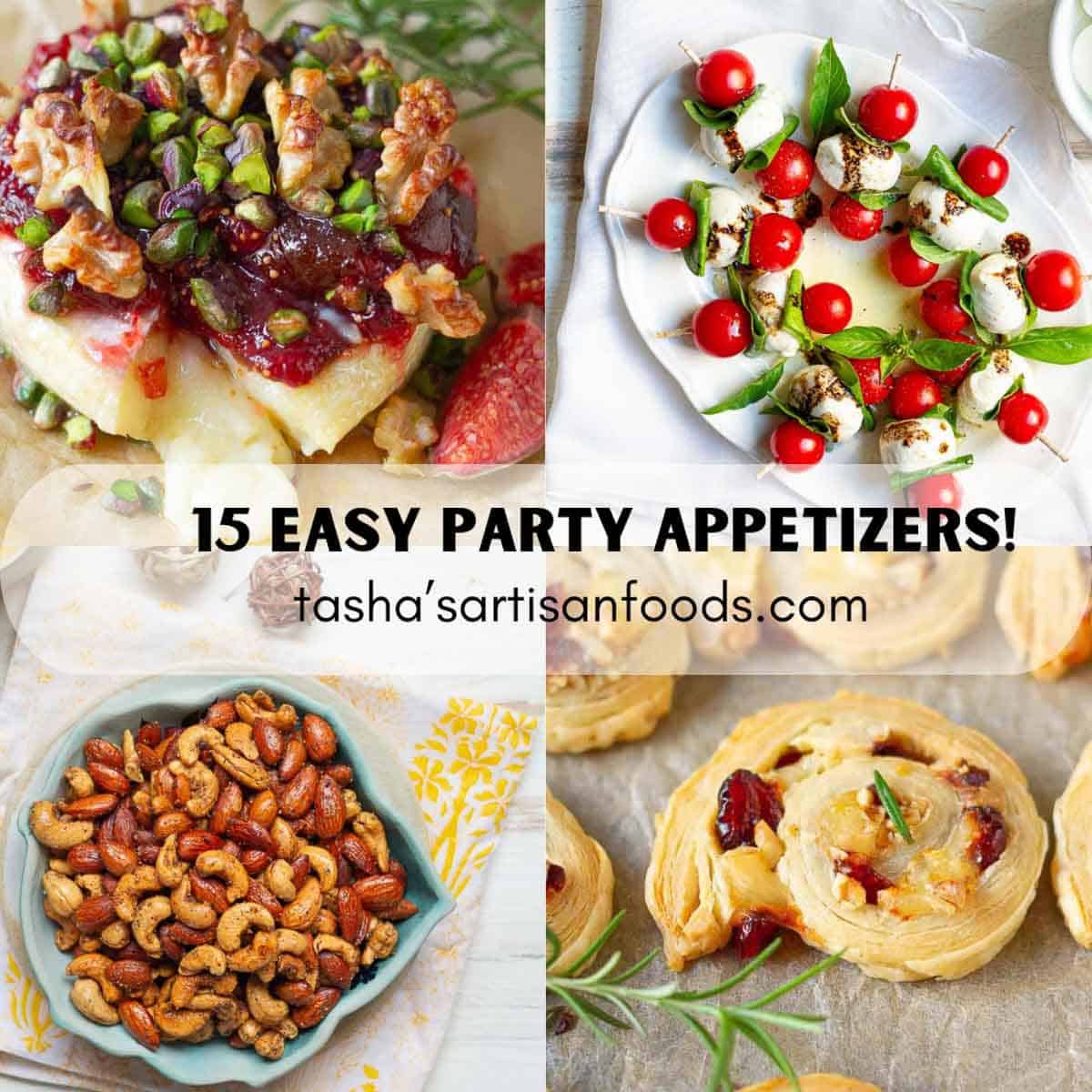easy appetizers collage.